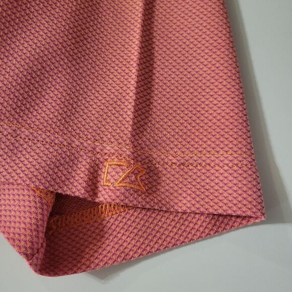 Cutter & Buck CB Drytec Luxe Solid Orange Mens Short Sleeve Polo - Picture 11 of 15